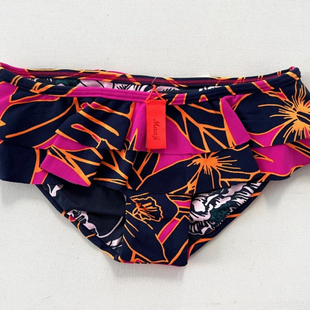 MAAJI Girls Reversible Bikini Swim Bottom Floral / Stripe